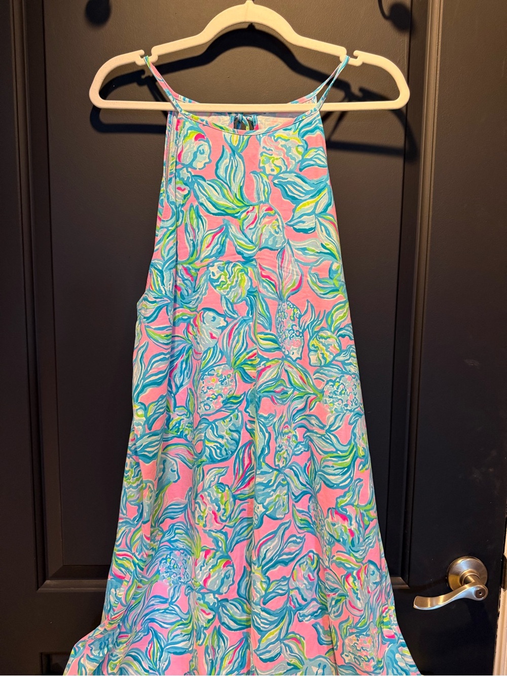Lilly Pulitzer Pelican Pink & Aqua Floral Margot Dress